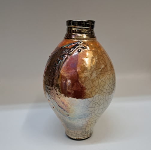 #260232 Raku 3X-Fired 10x6 $42 at Hunter Wolff Gallery